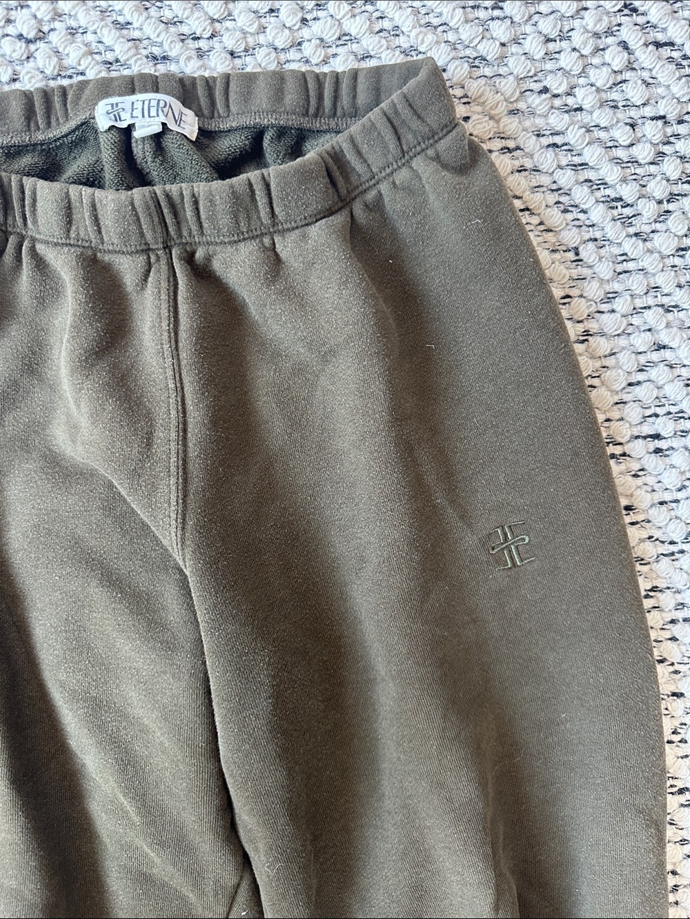 Eterne Olive Green Cropped Quarter-Zip & Jogger Set - Picture 6 of 6